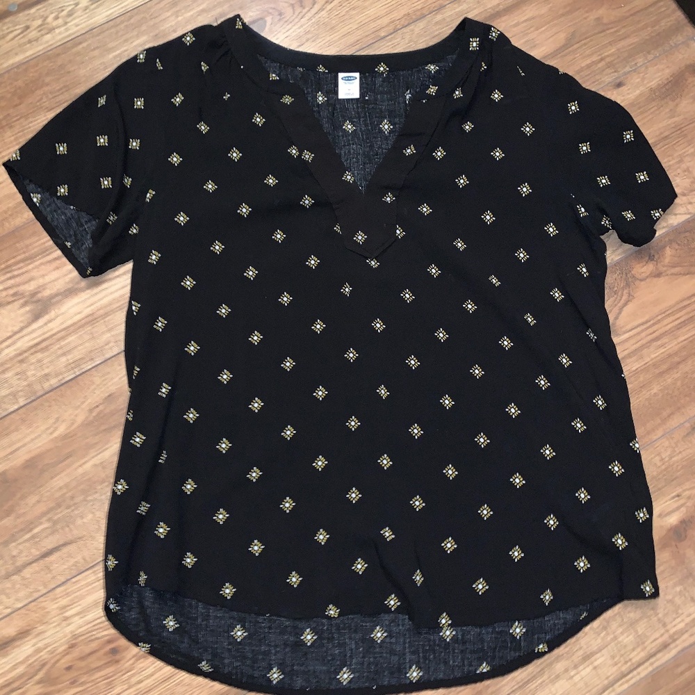 Blouse with white/yellow flower pattern